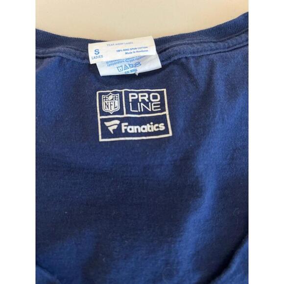Fanatics NFL NE Patriots VNeck Short Sleeve TShirt Blue Size Small - Picture 6 of 7